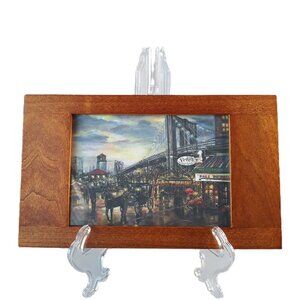 Aaron Brothers Walnut Thick & Thin Wood Photo Frame 5x7 Minimalist Contemporary